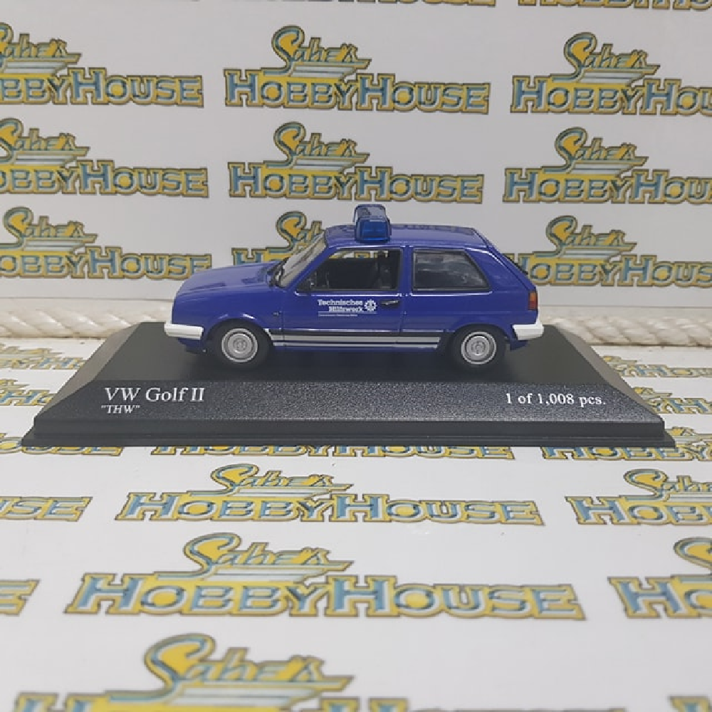 Minichamps - 1/43 Scale - Volkswagen Golf II 1985 ´THW´ Diecast Scale Model Replica