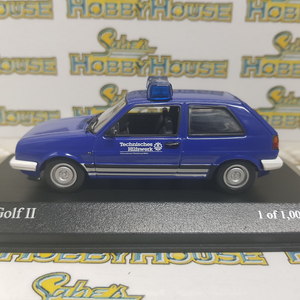 Minichamps - 1/43 Scale - Volkswagen Golf II 1985 ´THW´ Diecast Scale Model Replica