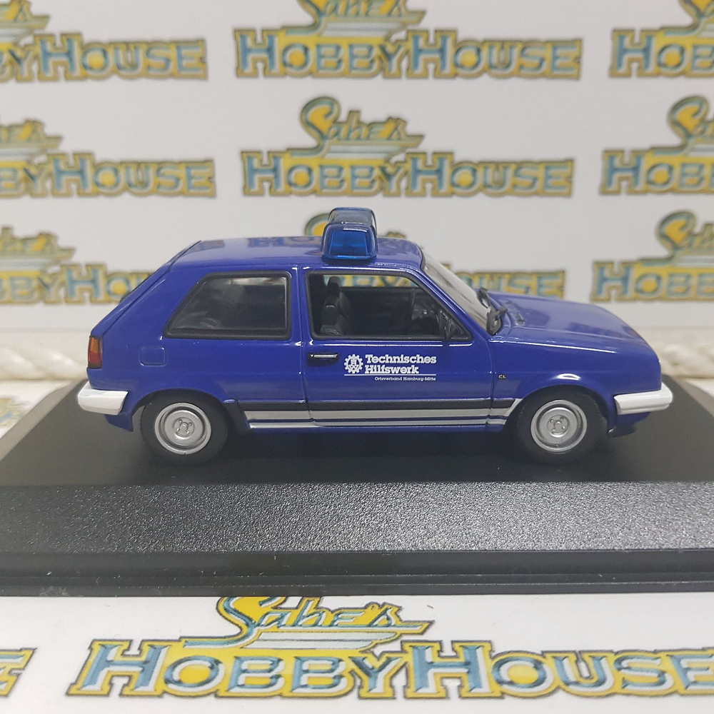 Minichamps - 1/43 Scale - Volkswagen Golf II 1985 ´THW´ Diecast Scale Model Replica