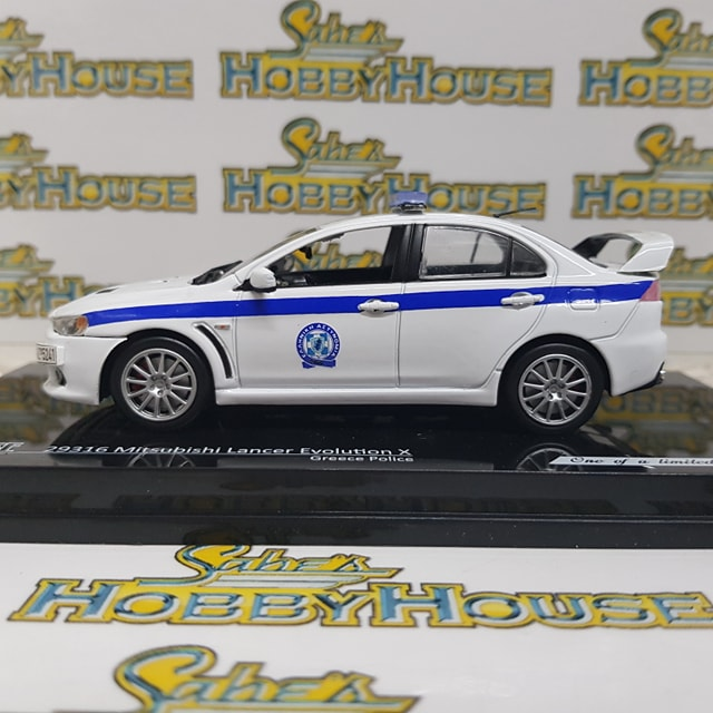Vitesse 29316 1/43 Scale Mitsubishi Lancer Evolution X - Greece Police Diecast Scale Model Replica