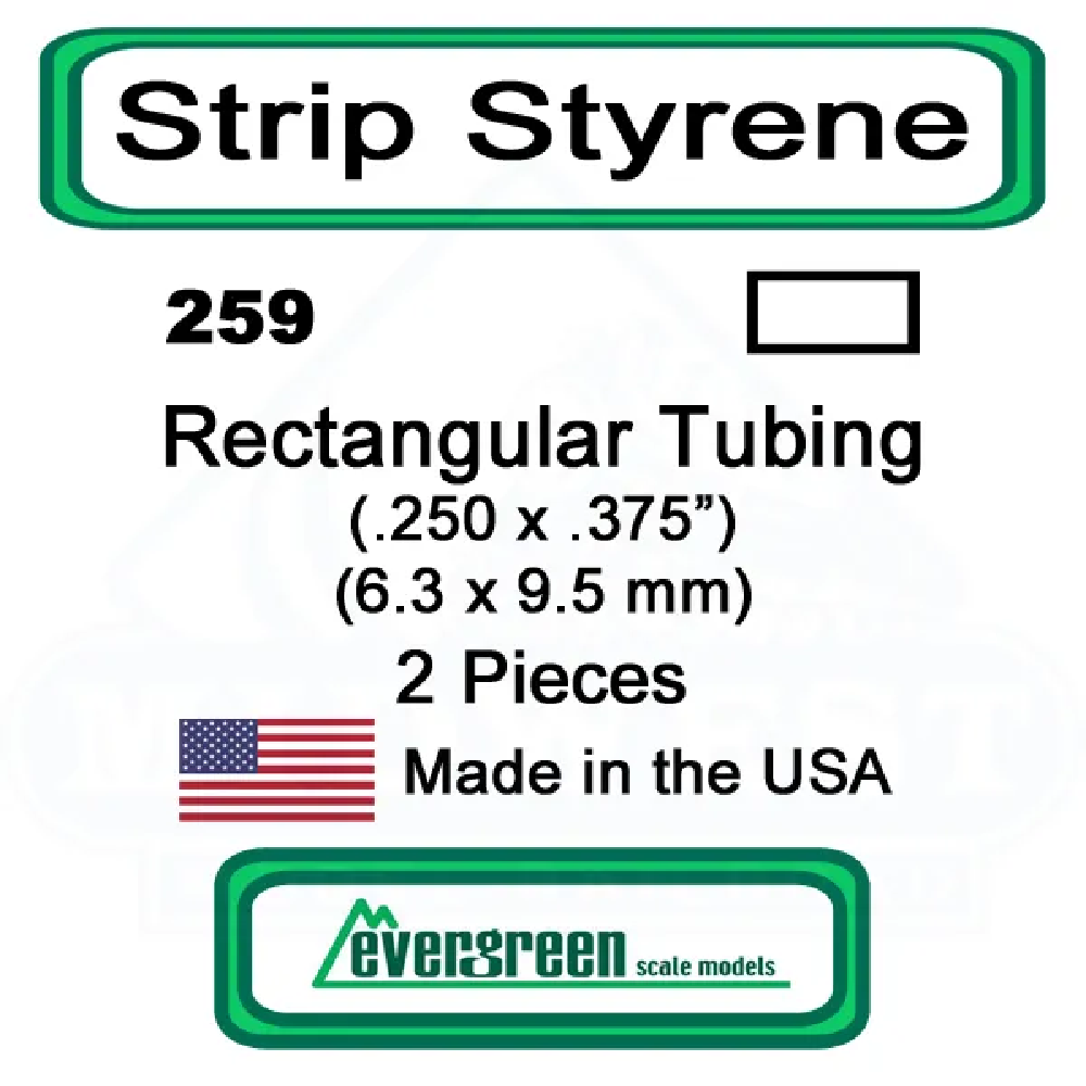 Evergreen Scale Models - Channel Styrene – .060" (1.5mm) 4 Pieces #261 (Copy)