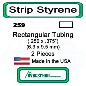 Evergreen Scale Models - Channel Styrene – .060" (1.5mm) 4 Pieces #261 (Copy)