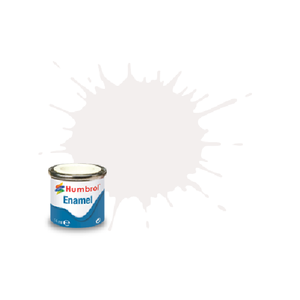 Humbrol - #130 White Satin Enamel 14ml Paint Pot