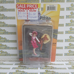 Motor Heads Miniatures - 1/24 Scale - #292 Emily with Dog Hand Painted Cold-Cast Resin Figurine #00292