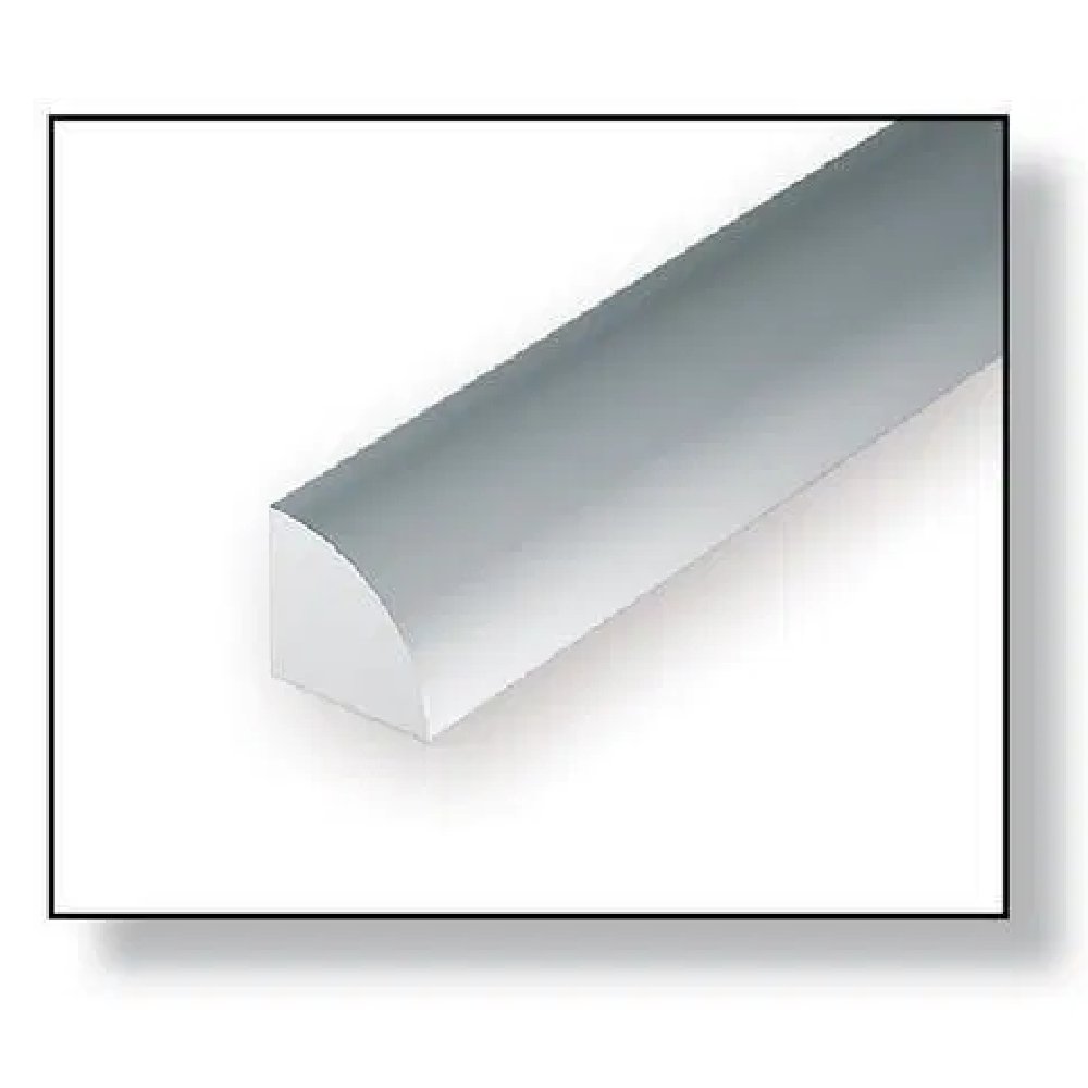 Evergreen Scale Models - Quarter Round Styrene – .100" (2.5mm) 3 Pieces #250
