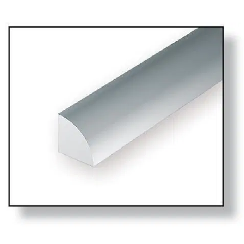 Evergreen Scale Models - Quarter Round Styrene – .080" (2.0mm) 3 Pieces #249