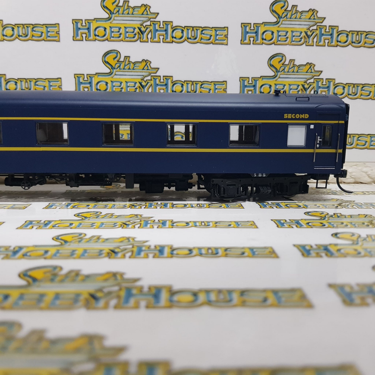 Powerline - H0/00 Scale - PC-404A 5BS VR Blue & Gold S Type Carriage Second Art Deco