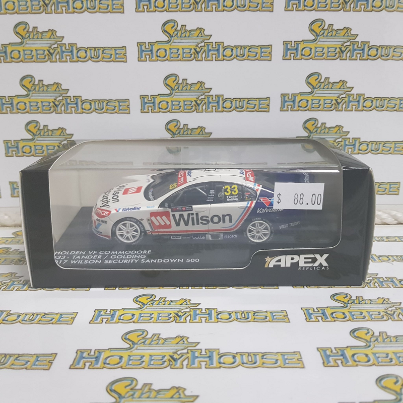APEX Replicas - 1/43 Scale - Holden VF Commodore Wilson Security Racing #33 Tander/Golding 2017 Sandown 500 Scale Model Replica