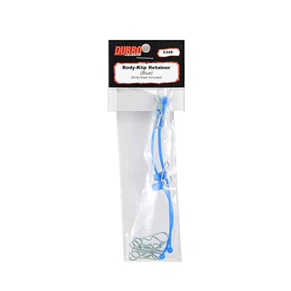 DUBRO Racing 2249 - Body-Klip Retainer (Blue) with Body Klips