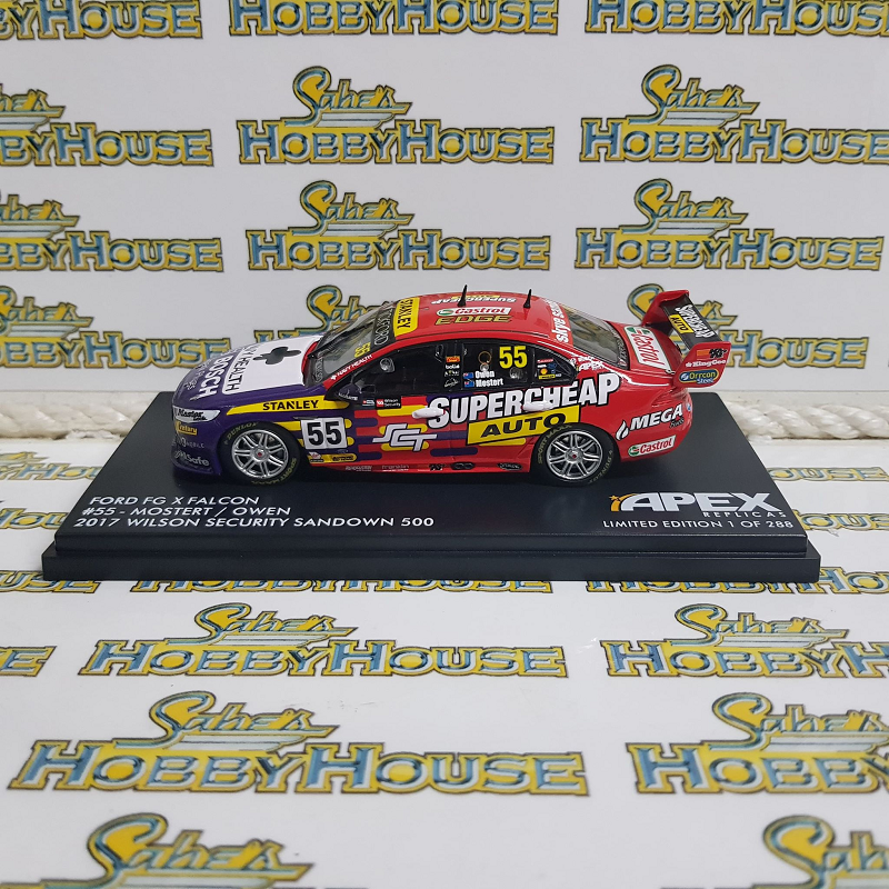 APEX Replicas - 1/43 Scale - Ford FG-X Falcon Wilson Security #55 Mostert/Owen 2017 Sandown 500 Scale Model Replica