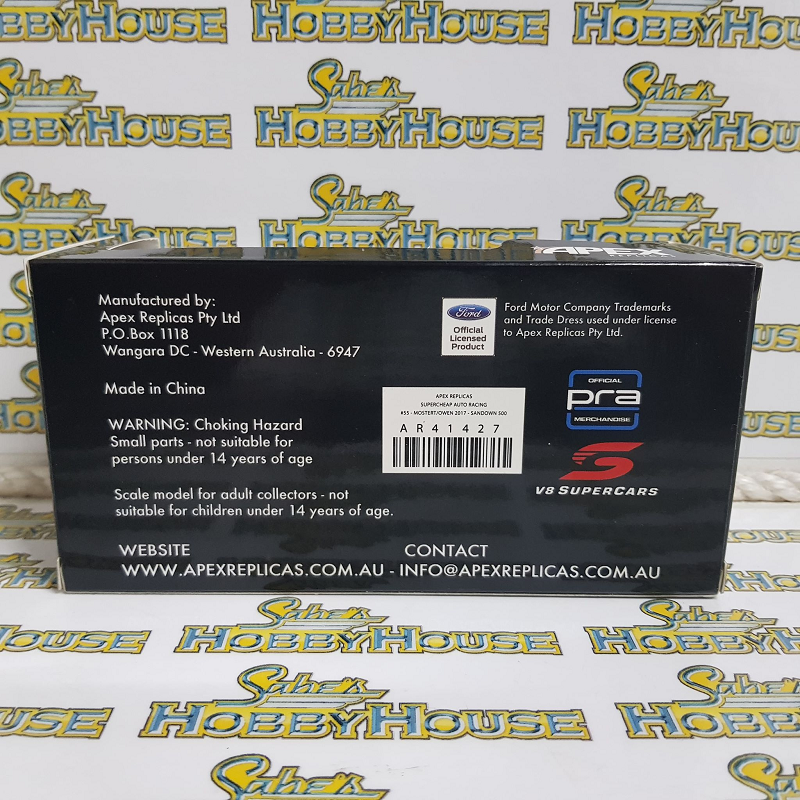 APEX Replicas - 1/43 Scale - Ford FG-X Falcon Wilson Security #55 Mostert/Owen 2017 Sandown 500 Scale Model Replica