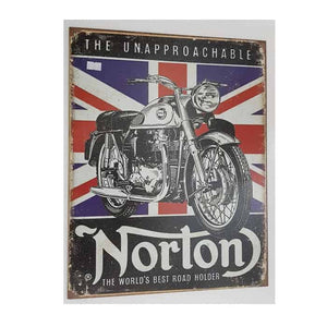 Tin Sign - The Unapproachable Norton The World's Best Road Holder