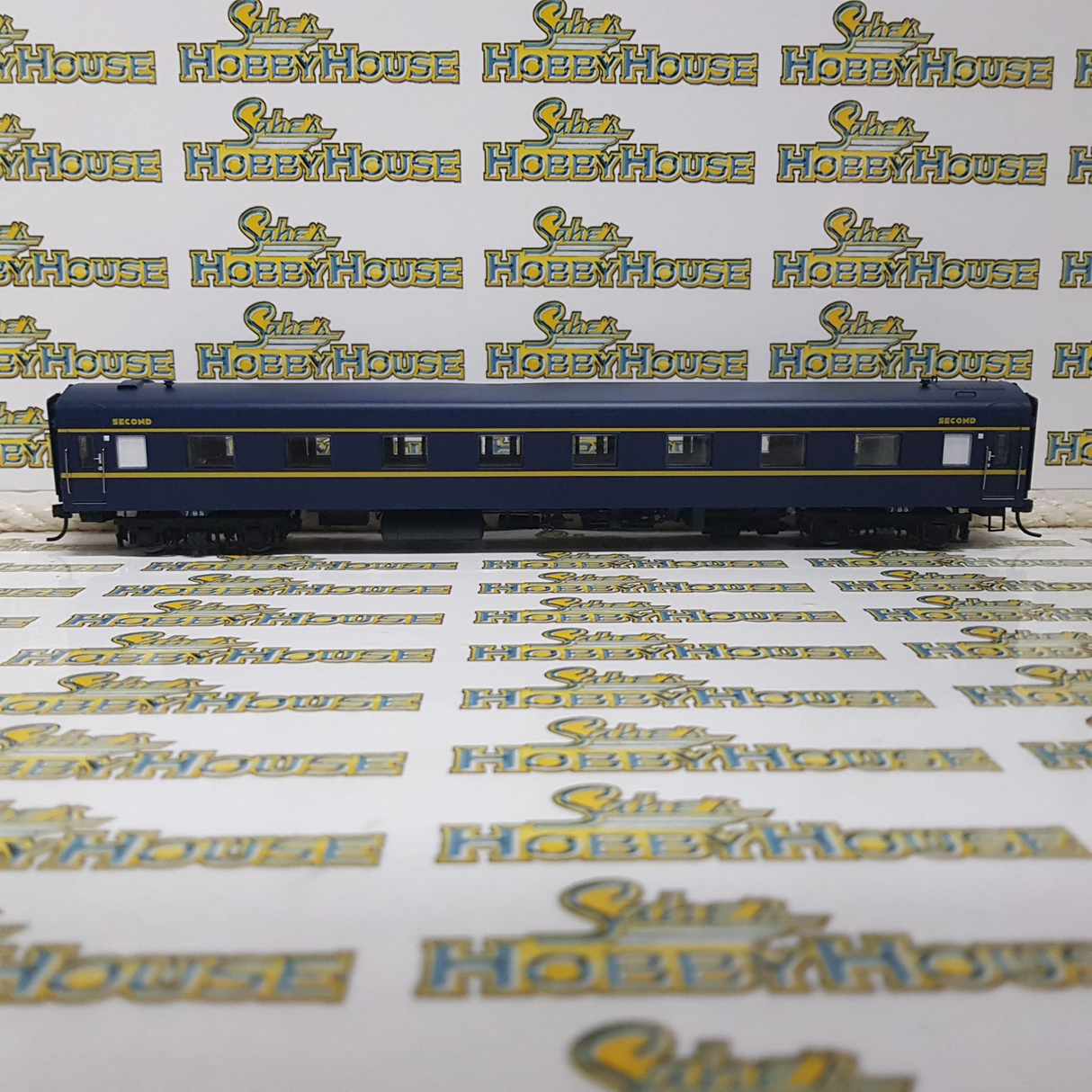 Powerline - H0/00 Scale - PC-404C 7BS VR Blue & Gold S Type Carriage Second Art Deco