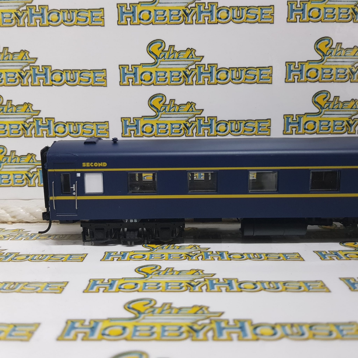 Powerline - H0/00 Scale - PC-404C 7BS VR Blue & Gold S Type Carriage Second Art Deco