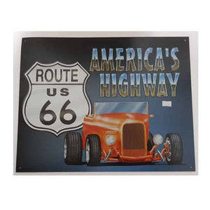 Tin Sign - US Route 66 America's Highway