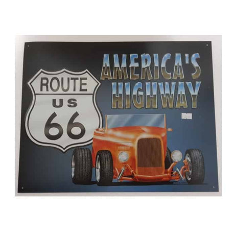 Tin Sign - US Route 66 America's Highway