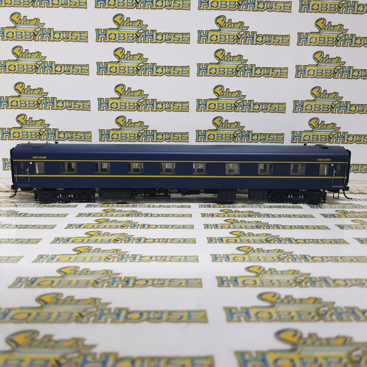 Powerline - H0/00 Scale - PC-404C 7BS VR Blue & Gold S Type Carriage Second Art Deco