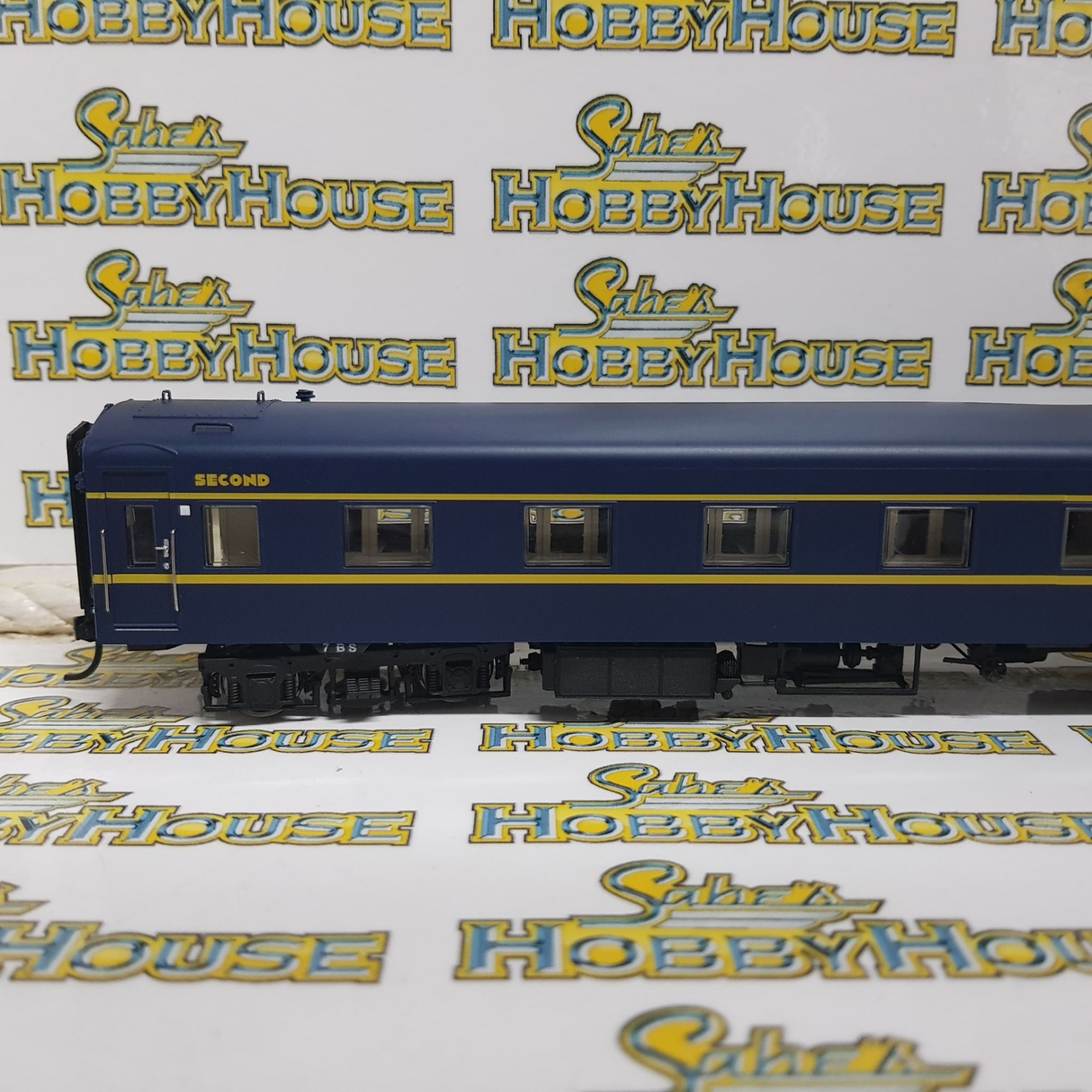 Powerline - H0/00 Scale - PC-404C 7BS VR Blue & Gold S Type Carriage Second Art Deco