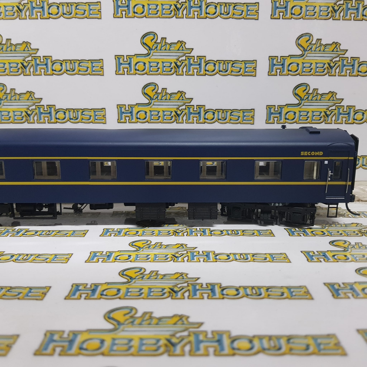 Powerline - H0/00 Scale - PC-404C 7BS VR Blue & Gold S Type Carriage Second Art Deco