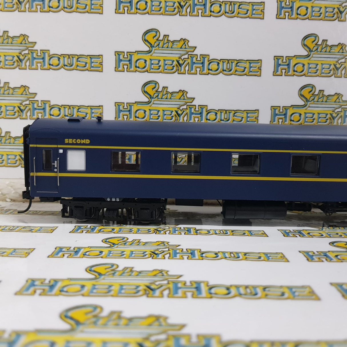 Powerline - H0/00 Scale - PC-404B 6BS VR Blue & Gold S Type Carriage Second Art Deco