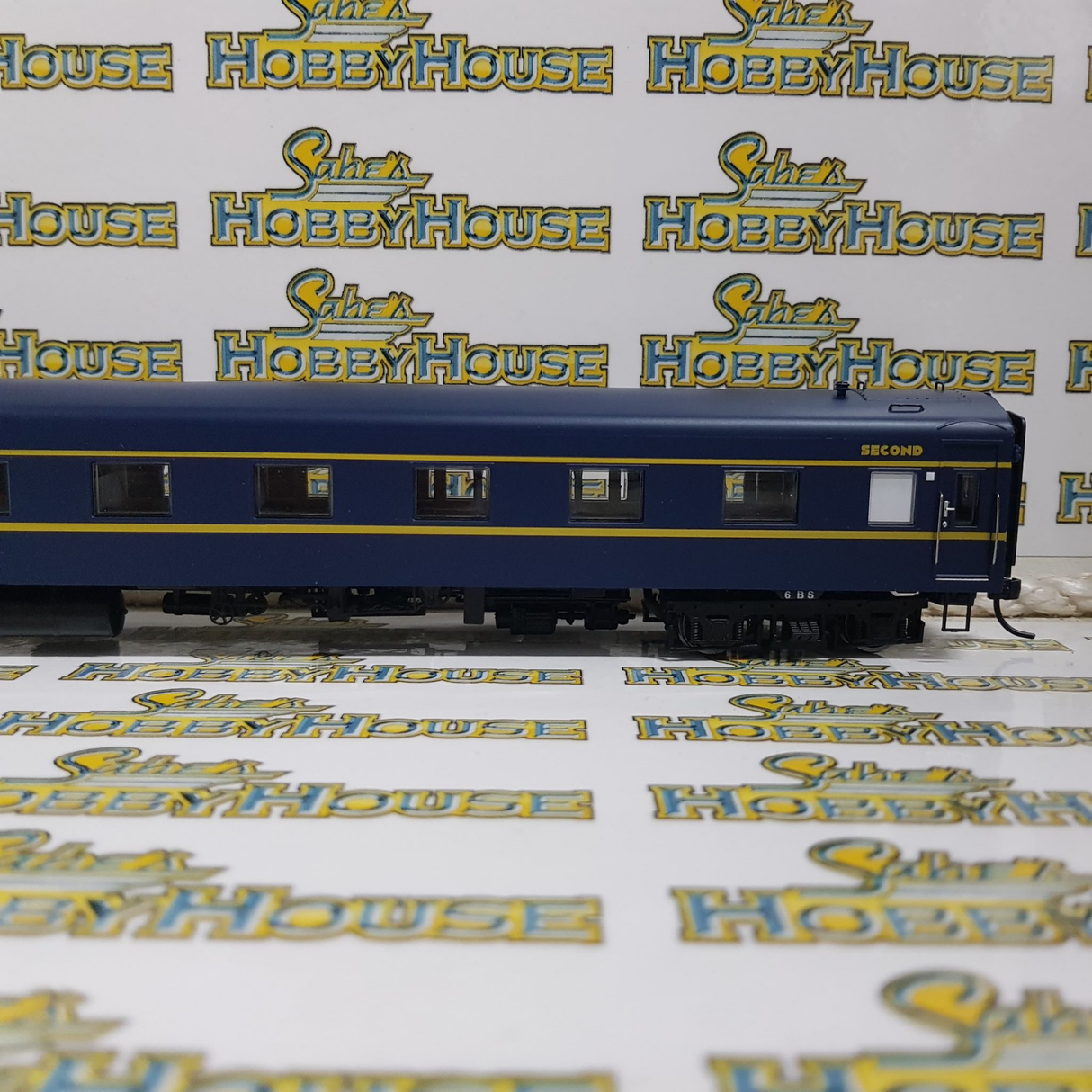 Powerline - H0/00 Scale - PC-404B 6BS VR Blue & Gold S Type Carriage Second Art Deco