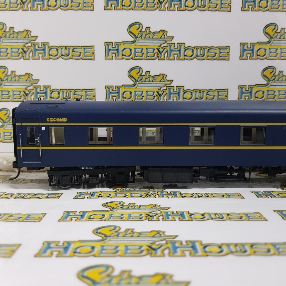 Powerline - H0/00 Scale - PC-404B 6BS VR Blue & Gold S Type Carriage Second Art Deco