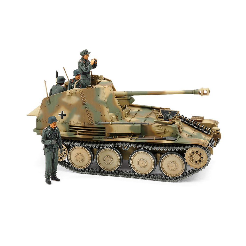 Tamiya - 1/35 Scale - German Tank Destroyer Marder III M Normandy Front (Includes 5 Figures and 2 Kinds of Markings) Plastic Model Kit