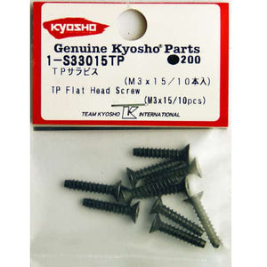 Kyosho - TP Flat Headed Screw M3x15 10pcs #1-S33015TP