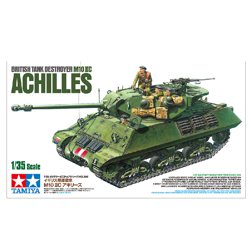 Tamiya - 1/35 Scale - British Tank Destroyer M10 IIC Achilles Plastic Model Kit #35366