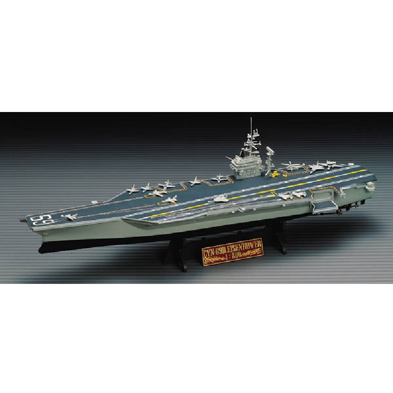 Academy - 1/800 Scale - #14212 The World's Largest Atomic Aircraft Carrier CVN-69 USS EISENHOWER Plastic Model Kit