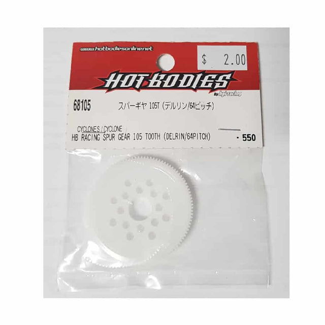 Hotbodies - Racing Spur Gear 105T (Delrin/64 Pitch) #68105