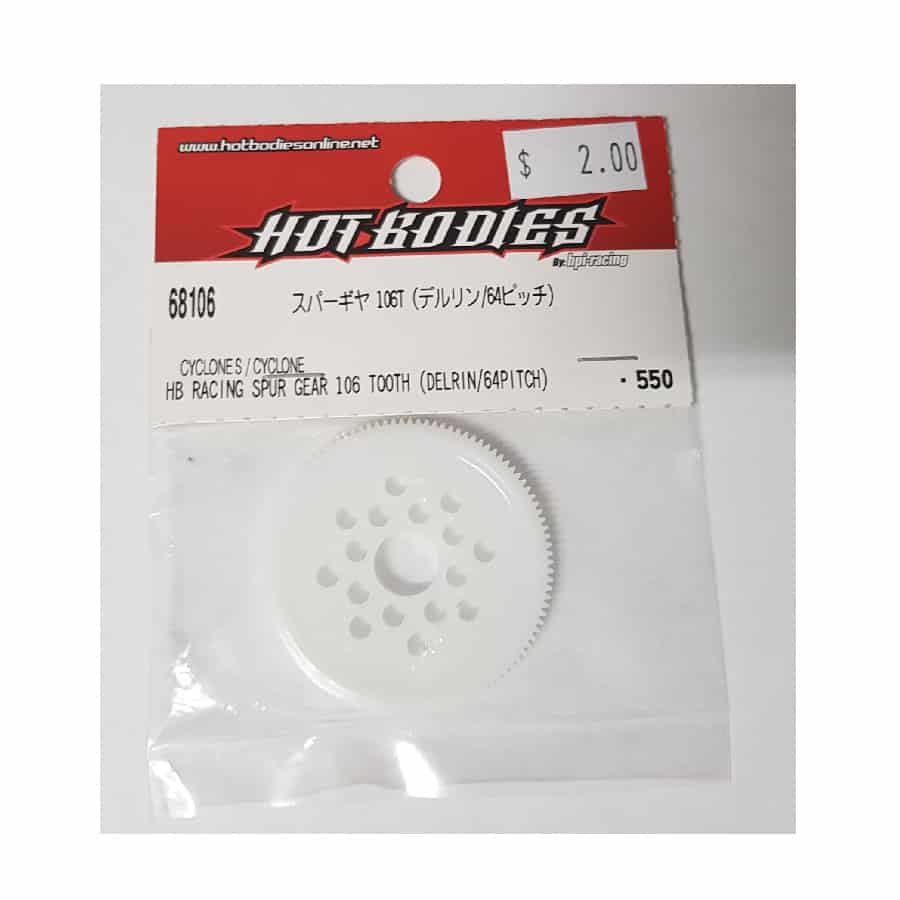 Hotbodies - Racing Spur Gear 106T (Delrin/64 Pitch) #68106