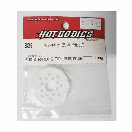Hotbodies - Racing Spur Gear 92T (Delrin/64 Pitch) #68092