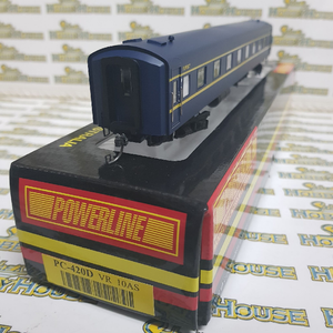 Powerline PC-420D - H0/00 Scale - PC-420D 10AS VR Blue & Gold S Type Carriage First Sans Serif