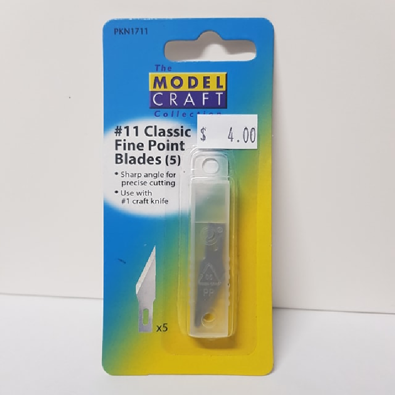 The Model Craft Collection #PKN1711 - #11 Classic Fine Point Blades Pack of 5