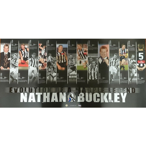 Collingwood Magpies Nathan Buckley "Evolution of a Legend" Un-Framed Print
