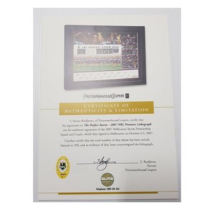 The Perfect Storm - 2007 NRL Premiers Lithograph Unframed