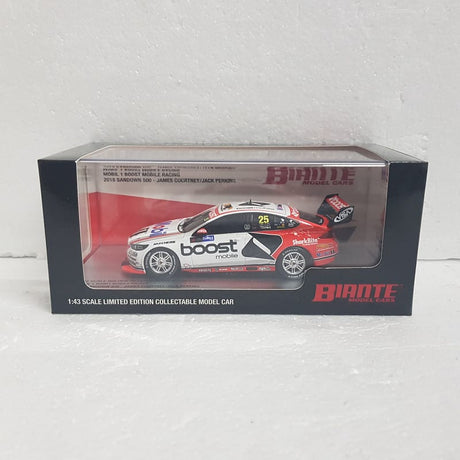 Biante – 1/43 Scale – Holden ZB Commodore V8 Supercar COTF Mobil 1 Boost Mobile Racing #25 Courtney/Perkins 2018 Sandown 500 Retro Round Diecast Scale Model Replica