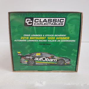 Classic Carlectables 18682 - 1/18 Scale - #888 Craig Lowndes/Steven Richards Autobarn Lowndes Racing Holden ZB Commodore 2018 Bathurst 1000 Winners Scale Model Replica