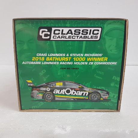 Classic Carlectables 18682 - 1/18 Scale - #888 Craig Lowndes/Steven Richards Autobarn Lowndes Racing Holden ZB Commodore 2018 Bathurst 1000 Winners Scale Model Replica