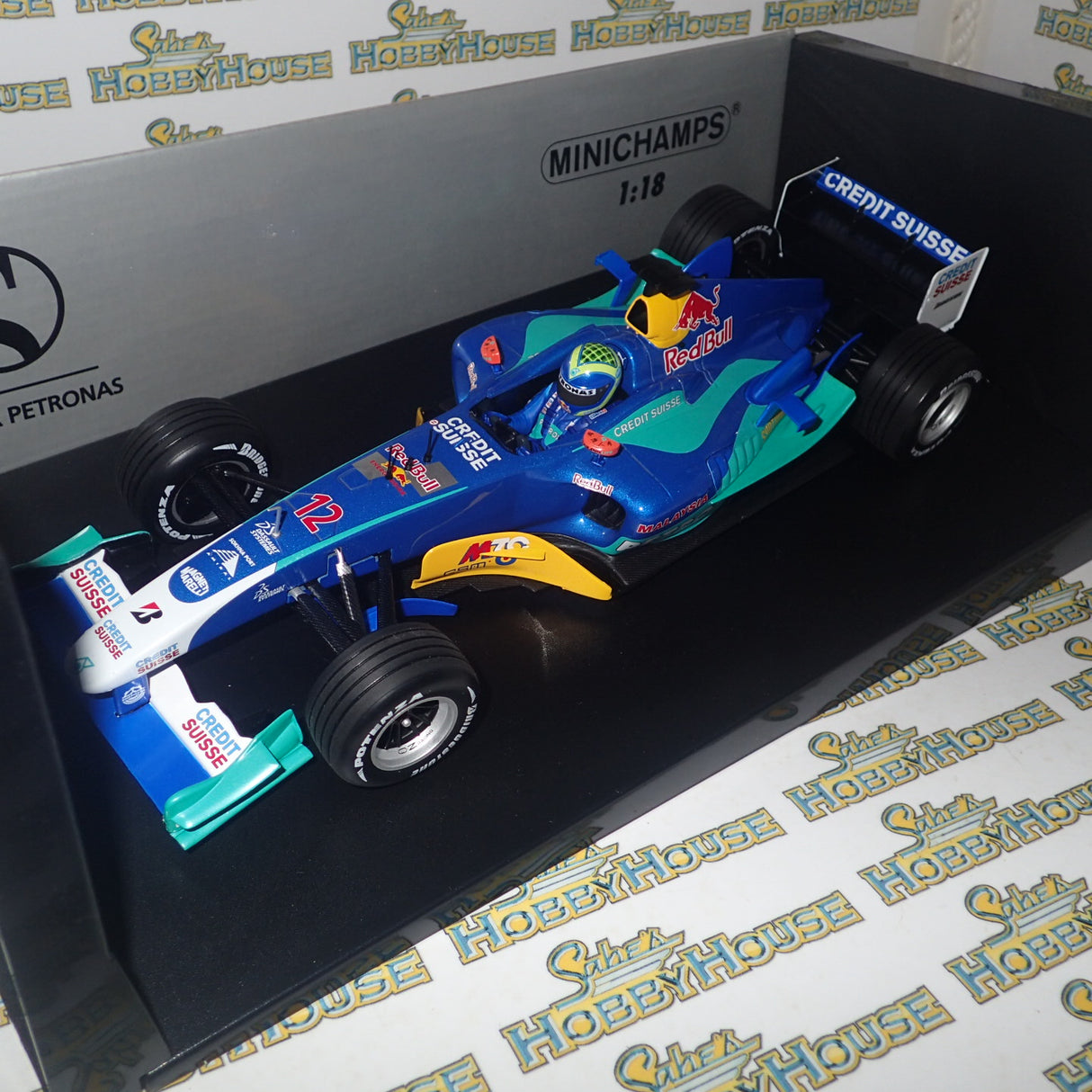 MINICHAMPS 100 040012 1/18 SCALE SAUBER PETRONAS C23 F.MASSA 2004