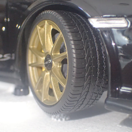 MINICHAMPS 100 069402 - 1/18 SCALE Diecast PORSCHE 911 (997 II) GT2 RS 2011 BLACK W/ GOLD WHEELS