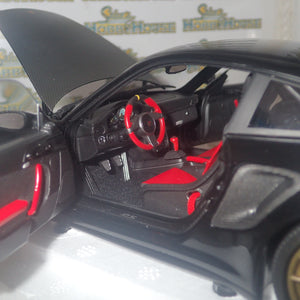 MINICHAMPS 100 069402 - 1/18 SCALE Diecast PORSCHE 911 (997 II) GT2 RS 2011 BLACK W/ GOLD WHEELS