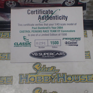Classic Carlectables Holden 1008-5 1:43 VY Commodore 2004 Perkins Motorsport Paul Dumbrell