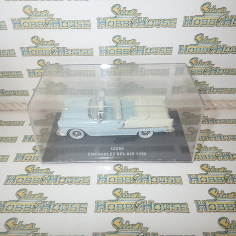 Sunstar 10095 - 1/43 Scale Chevrolet Belair 1955 Open Top Convertible in Light Blue Diecast Scale Model Replica