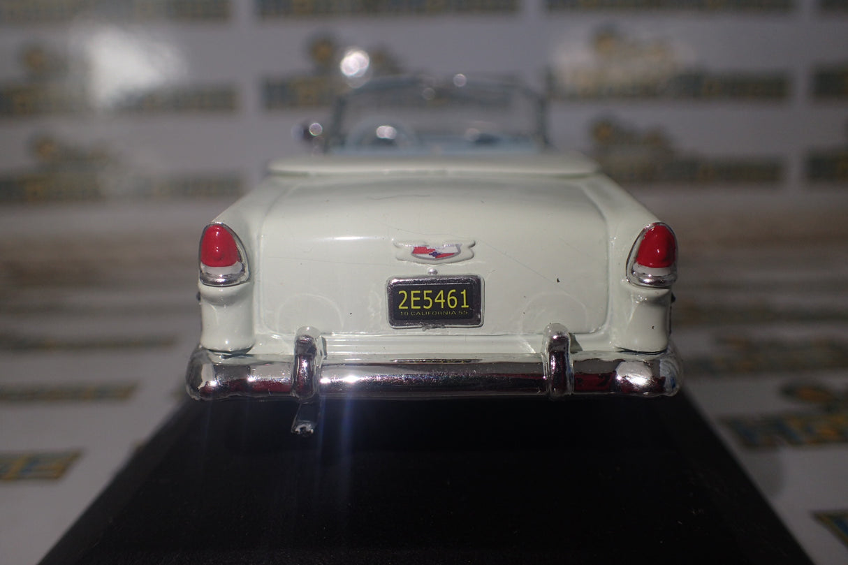 Sunstar 10095 - 1/43 Scale Chevrolet Belair 1955 Open Top Convertible in Light Blue Diecast Scale Model Replica