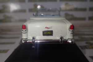 Sunstar 10095 - 1/43 Scale Chevrolet Belair 1955 Open Top Convertible in Light Blue Diecast Scale Model Replica