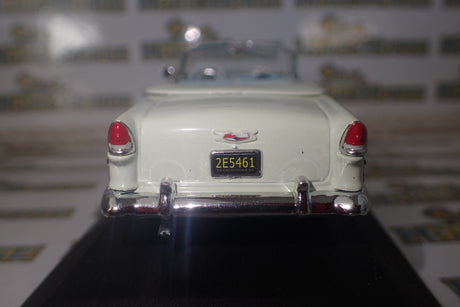 Sunstar 10095 - 1/43 Scale Chevrolet Belair 1955 Open Top Convertible in Light Blue Diecast Scale Model Replica