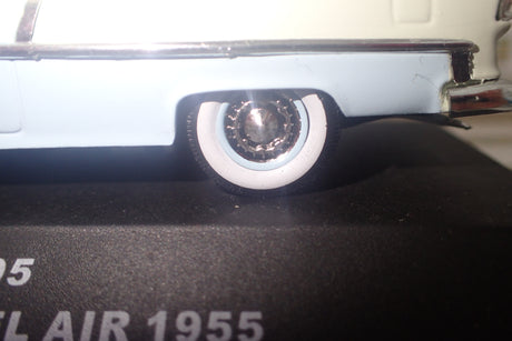 Sunstar 10095 - 1/43 Scale Chevrolet Belair 1955 Open Top Convertible in Light Blue Diecast Scale Model Replica