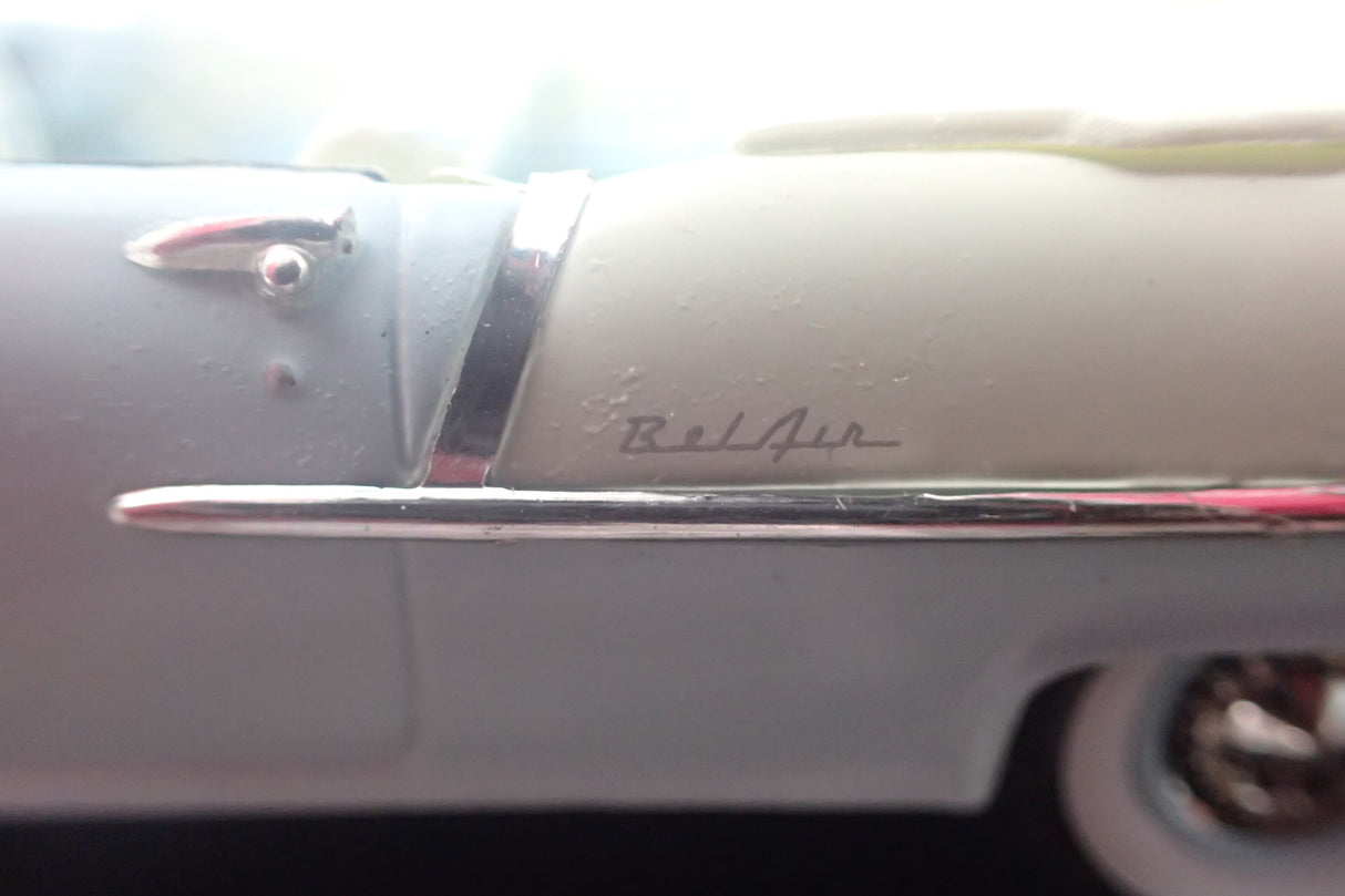 Sunstar 10095 - 1/43 Scale Chevrolet Belair 1955 Open Top Convertible in Light Blue Diecast Scale Model Replica